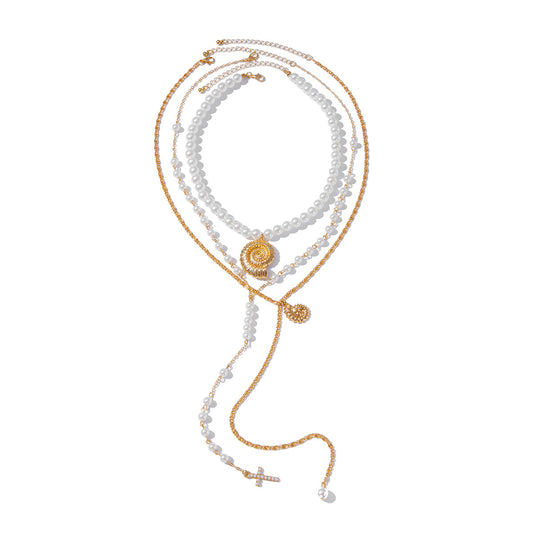 Planderful Vienna Verve Necklace – Elegant Y-Shaped Pearl Design