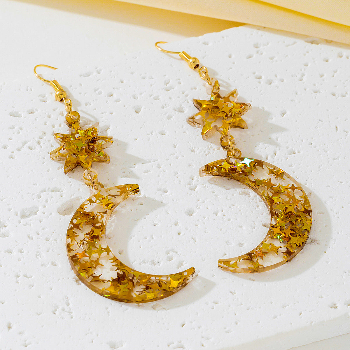 Planderful Vienna Verve Earrings – Stylish Glitter Star Moon Design