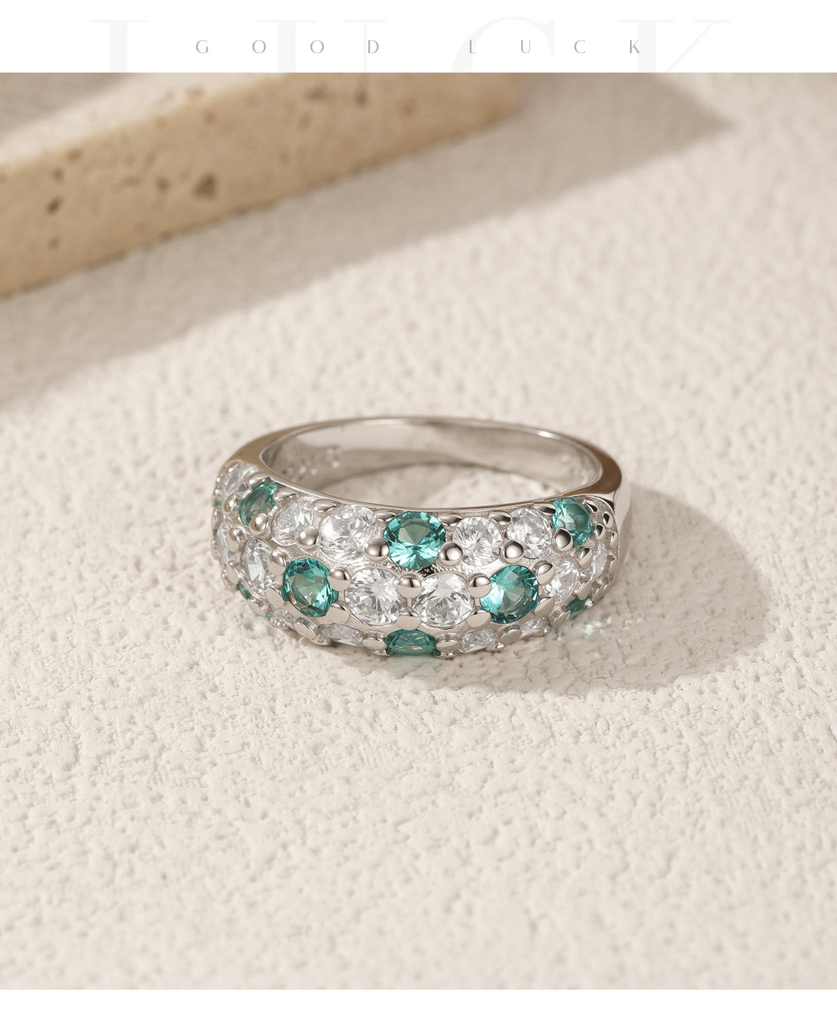 925 Sterling Silver Paraiba-Color Ring