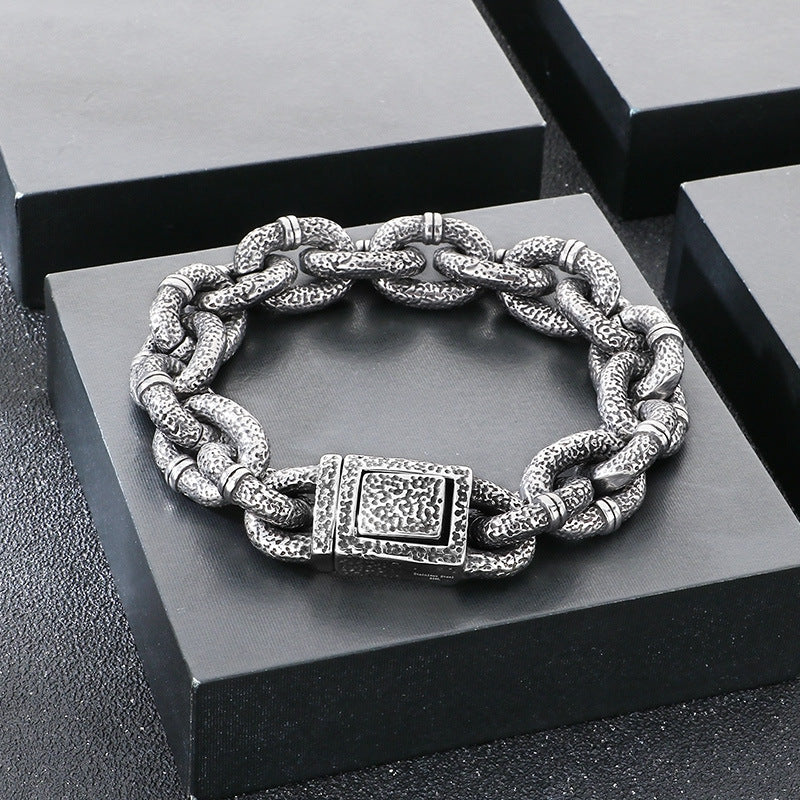 Heavy Industry – Punk Style Casting Rough Beating Cable Chain Bracelet