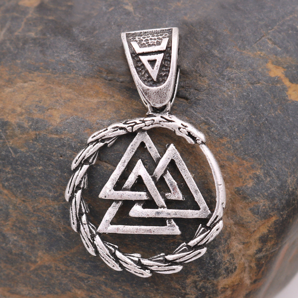 Viking Celtic Knot Titanium Steel Necklace for Men - Norse Legacy Collection