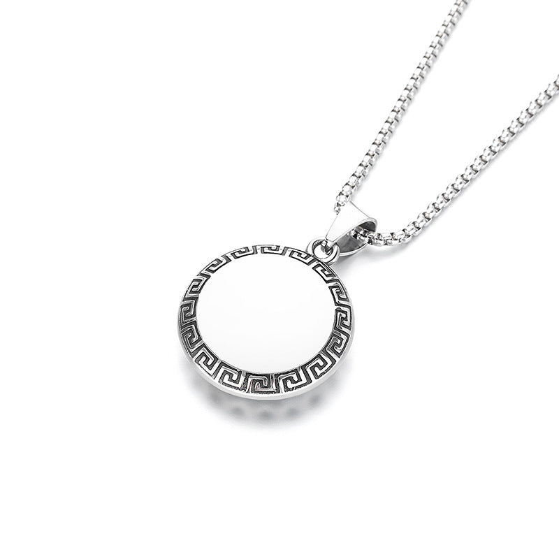 Zircon Necklace - Vintage Ethnic Lion Pendant In Titanium Steel For Everyday Wear