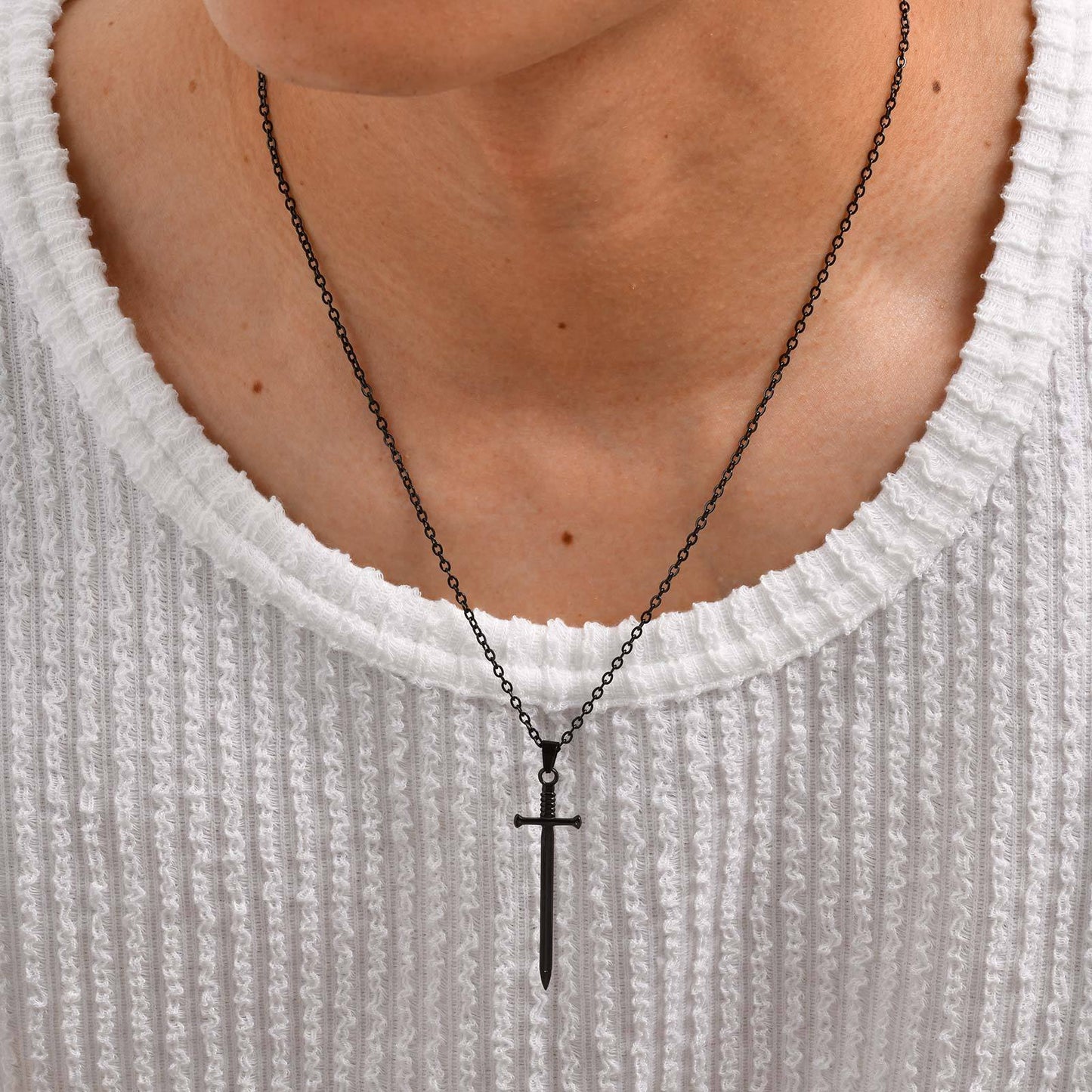 Planderful Sword Pendant Necklace Personalized For Men