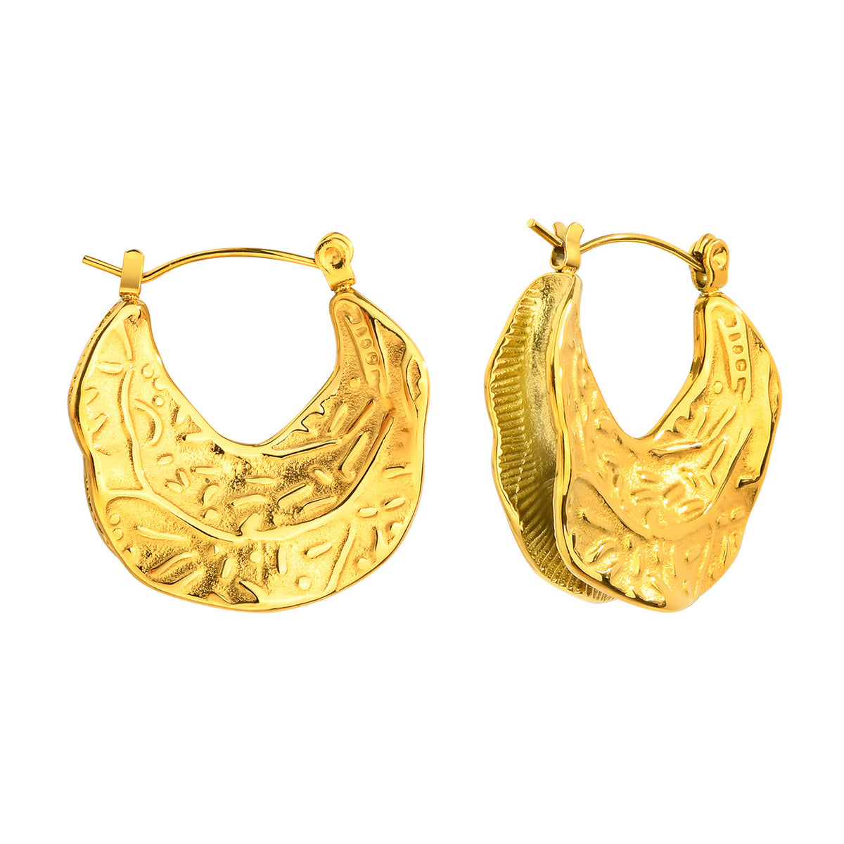 Contemporary Gold-Tone Statement Earrings