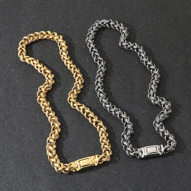 Planderful Personalized Mens Titanium Necklace Keel Chain