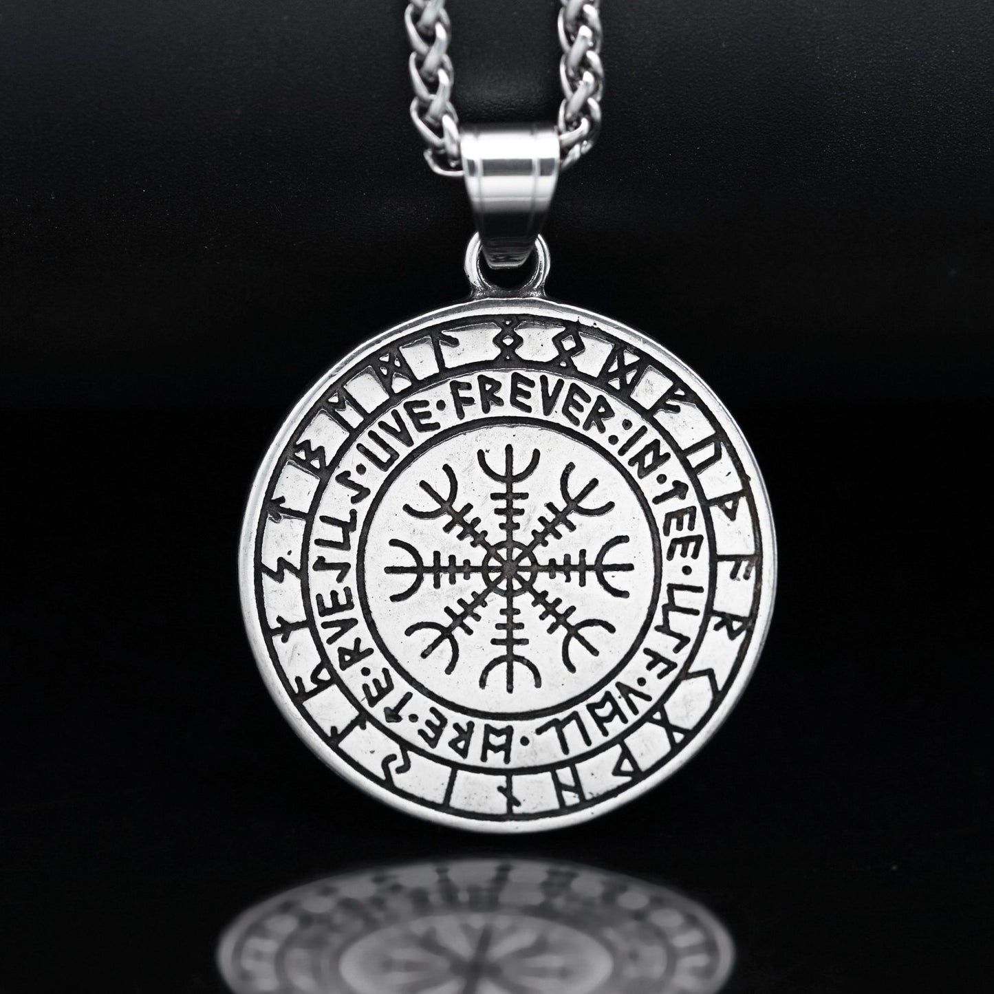 Steel Necklace – Statement Nordic Viking Thor Rune For Men
