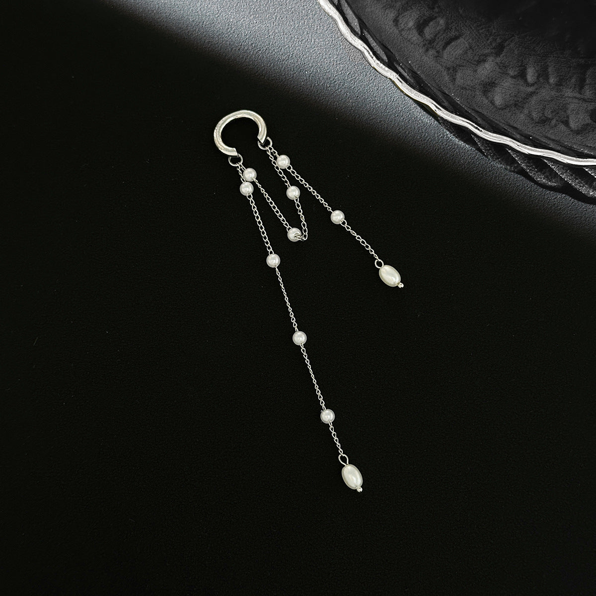 Planderful Clip On Pearl Earrings Vienna Verve For Non Pierced Ears Elegant Fringed Statement Jewelry