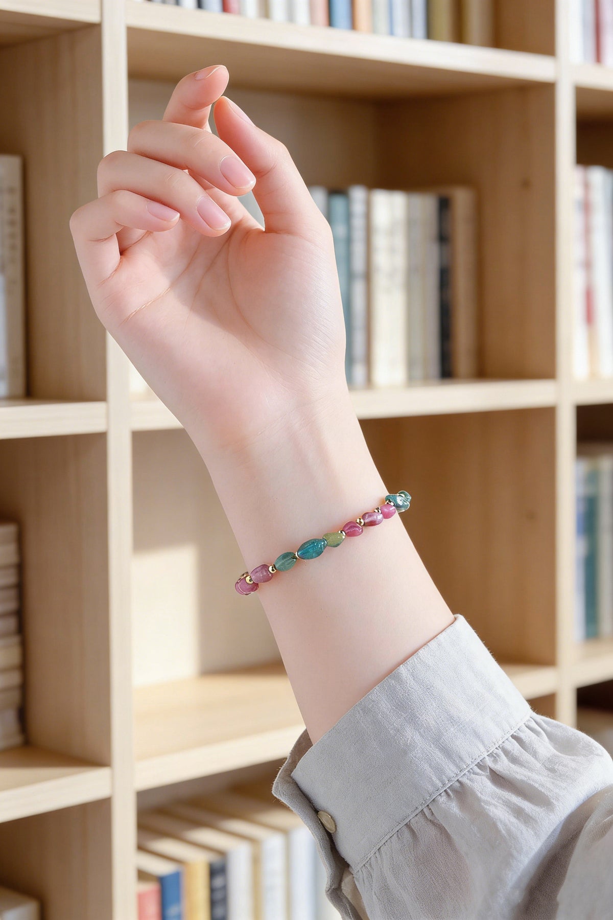 Freshwater Pearl Tourmaline Pearl Bracelet