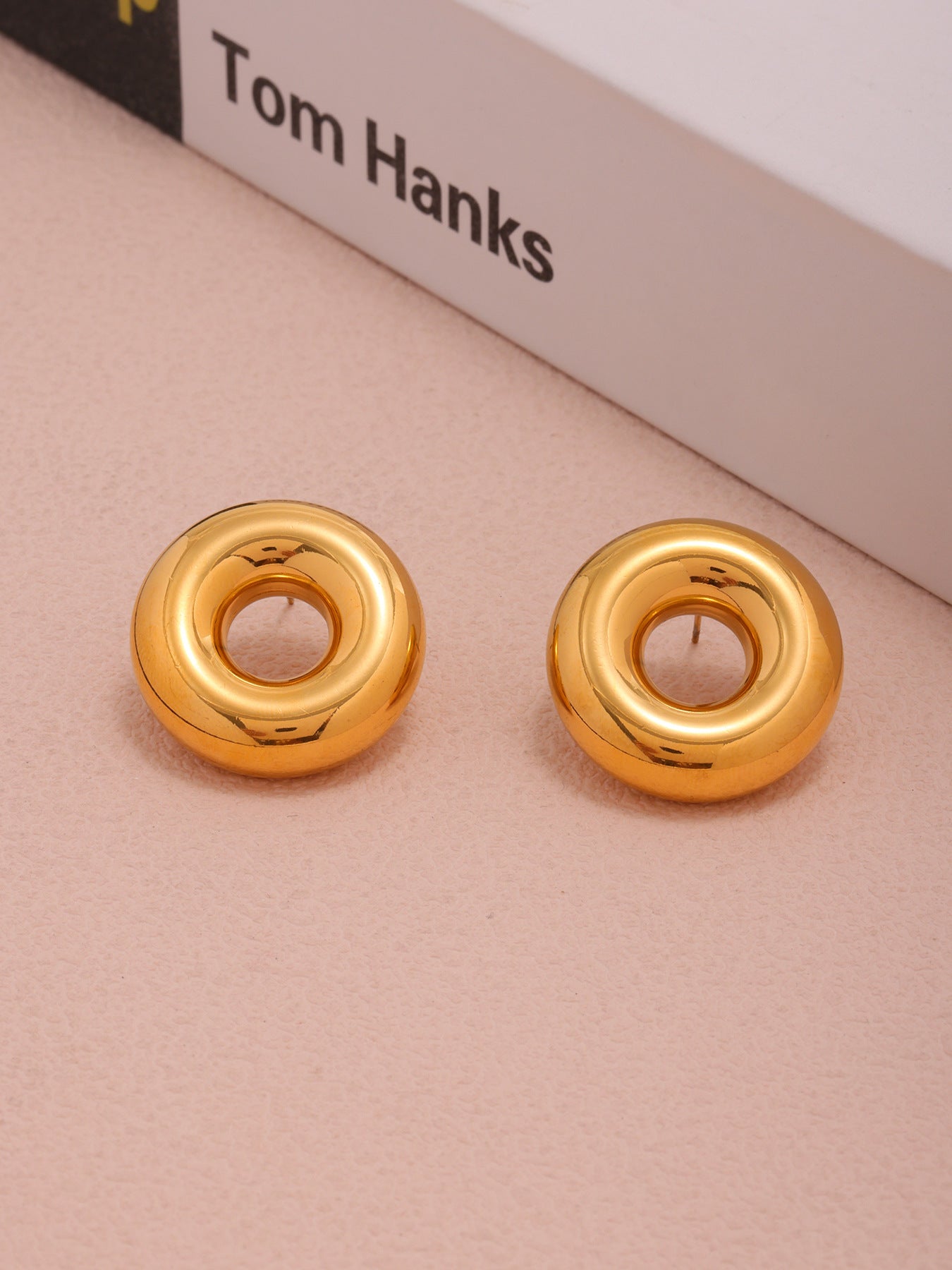 Planderful 18K Gold Plated Circle Hollow Earrings For Women