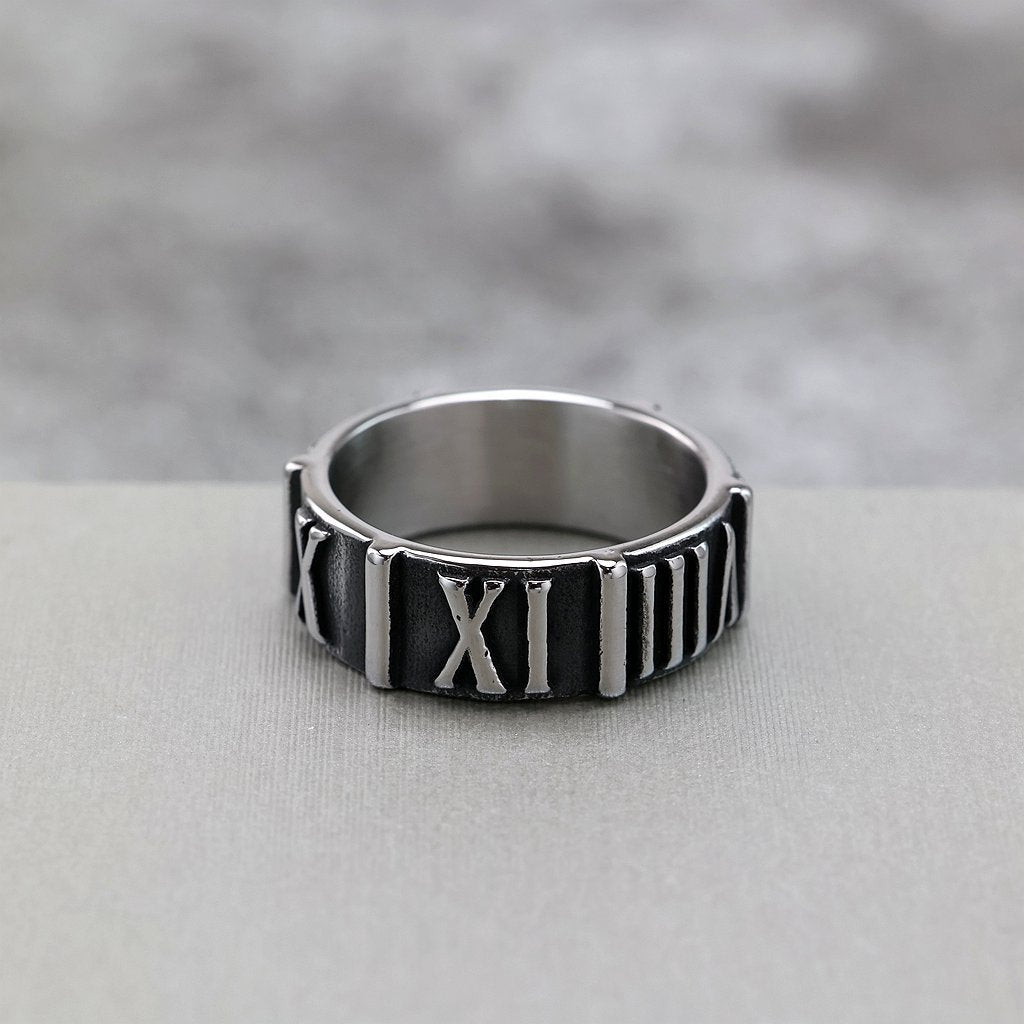 Vintage Ancient Stainless Steel Men's Ring