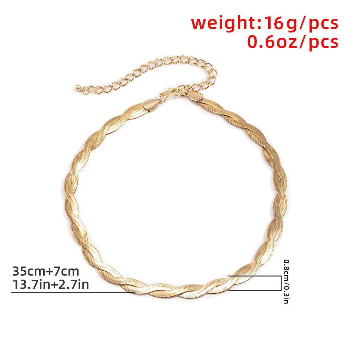 Planderful Vienna Verve Snake Bone Chain Necklace For Women Twist Weave Single Layer Clavicle Design Statement Jewelry