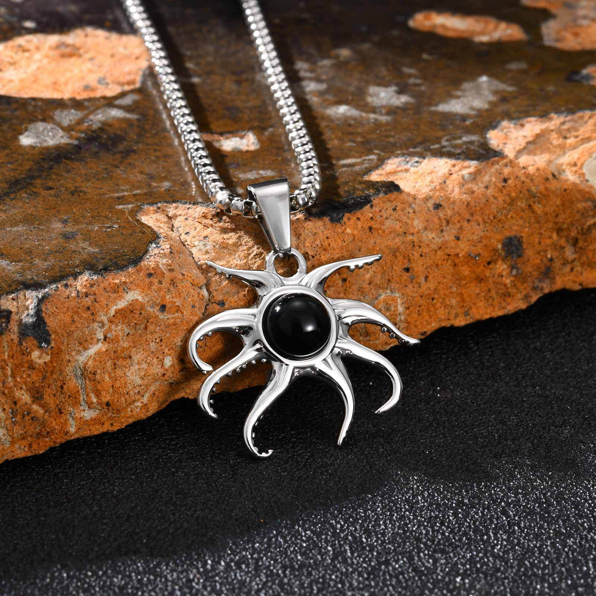 Black Stainless Steel Pendant for Men