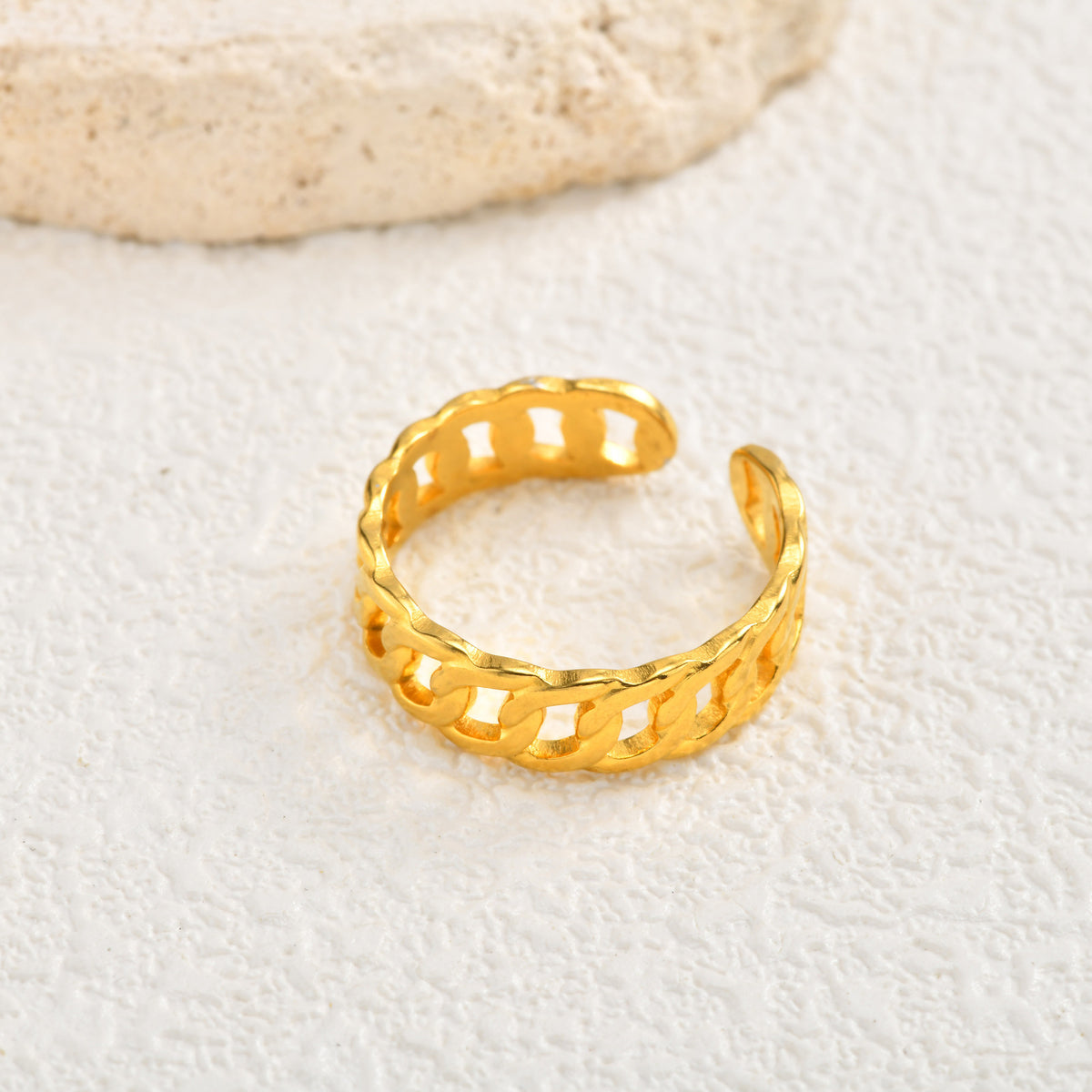 Stainless Steel Lines – Three-Layer Serpentine Braided Regular Line Opening Ring