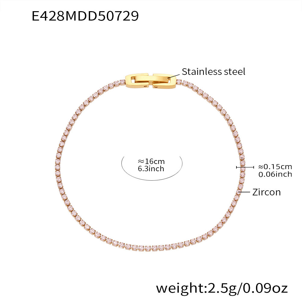Planderful Zircon Bracelet 18K Gold Plated Jewelry For Women