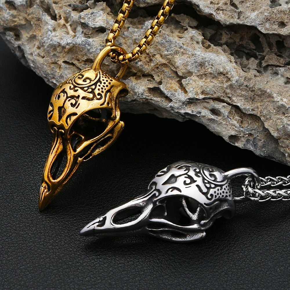 Punk Skull Viking Stainless Steel Pendant Necklace