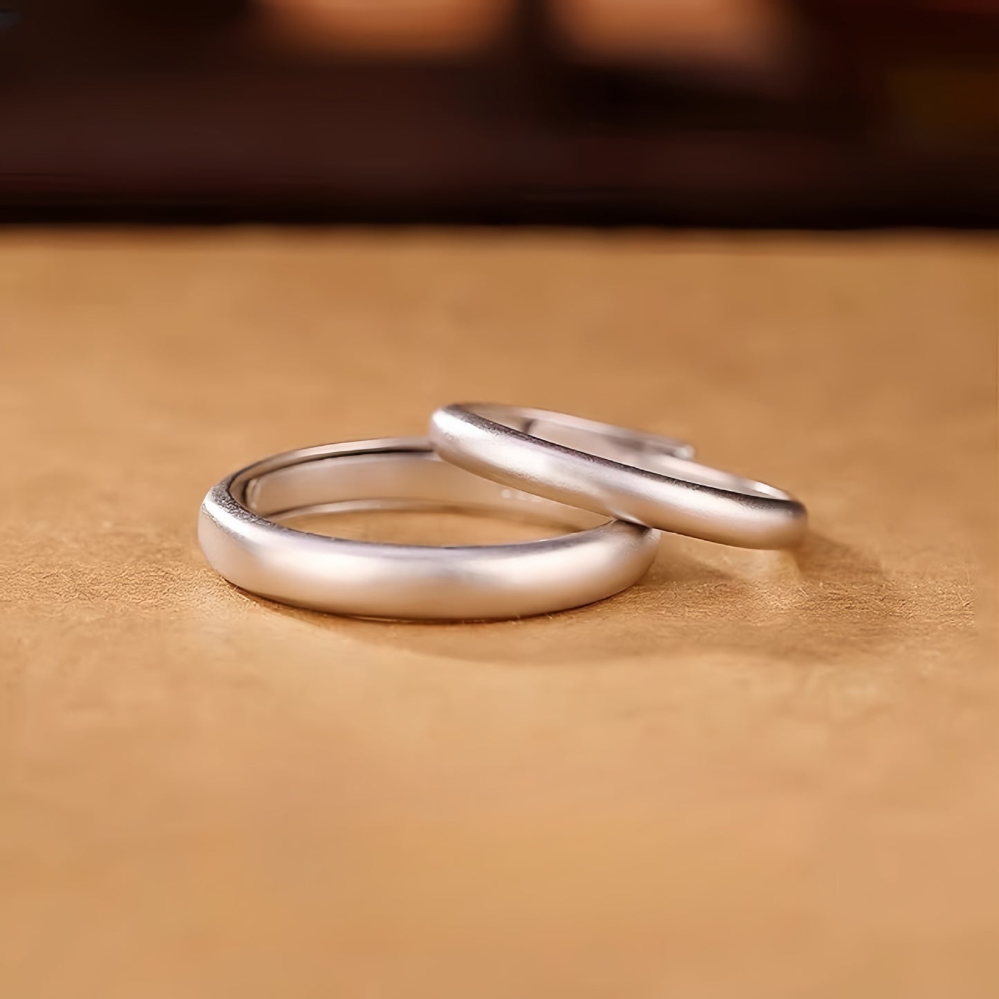 New 925 Sterling Silver Ancient Plain Ring Luxury Couple Accessory