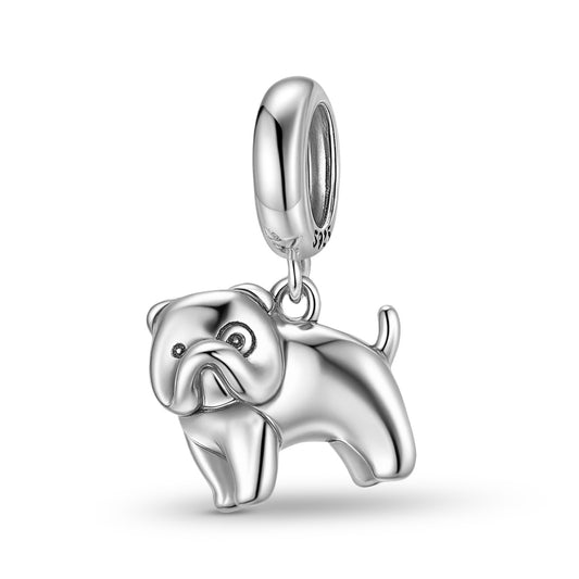 Planderful Jewelry Sterling Silver Pug Pendant Necklace Oxidized Cute Pet Charm Accessory