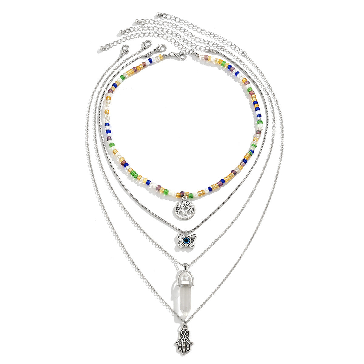 Heartfelt Vienna Verve Necklace with Crystal and Tassel Detail