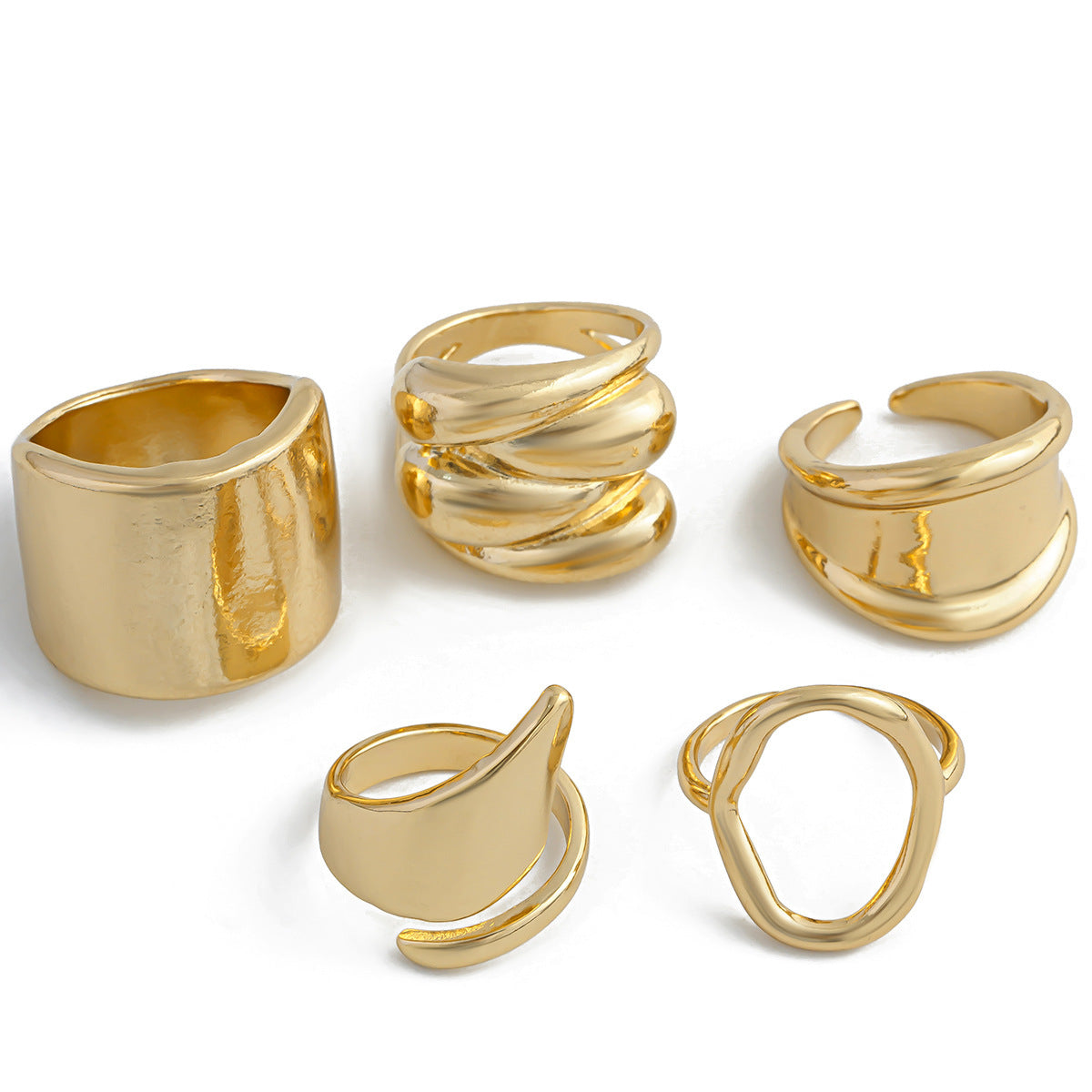 Planderful Vienna Verve Geometric Metal Ring For Fashion Forward Adults With Irregular Lava Texture