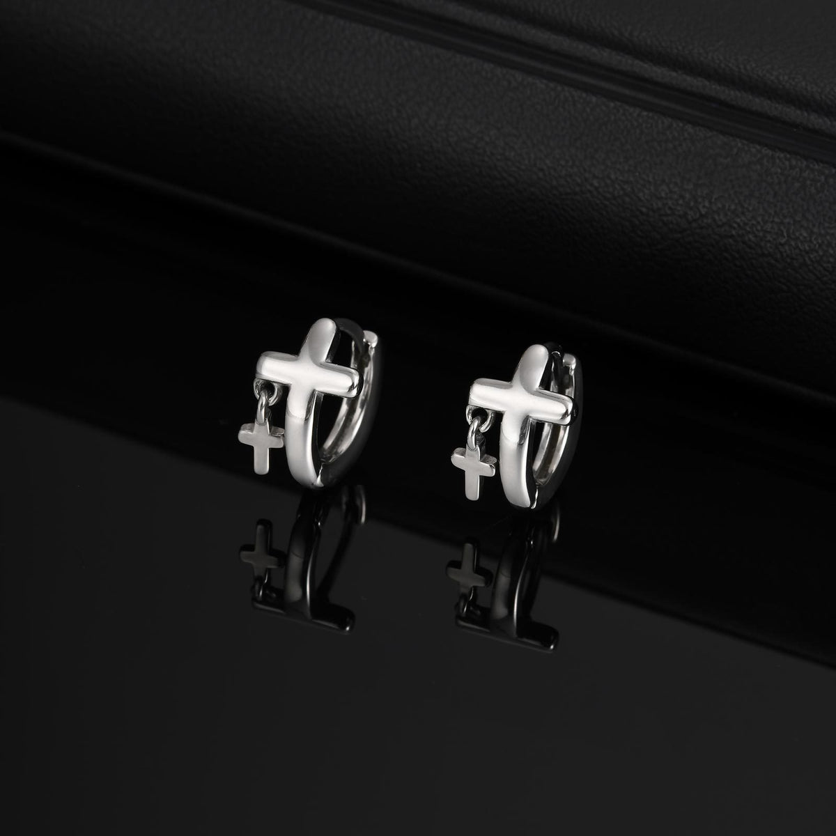 Stainless Steel Cross Earrings