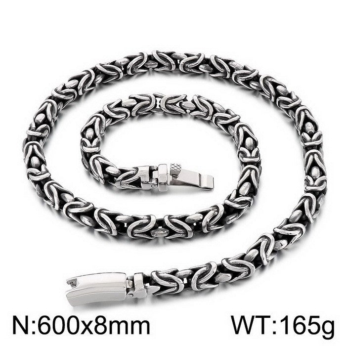 Planderful 18K Gold Mens Bracelet Punk Style Titanium Steel