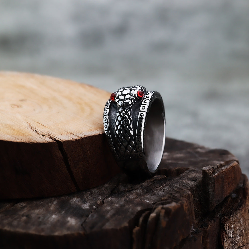 European And American Personalized Ring, Snake Design For Men