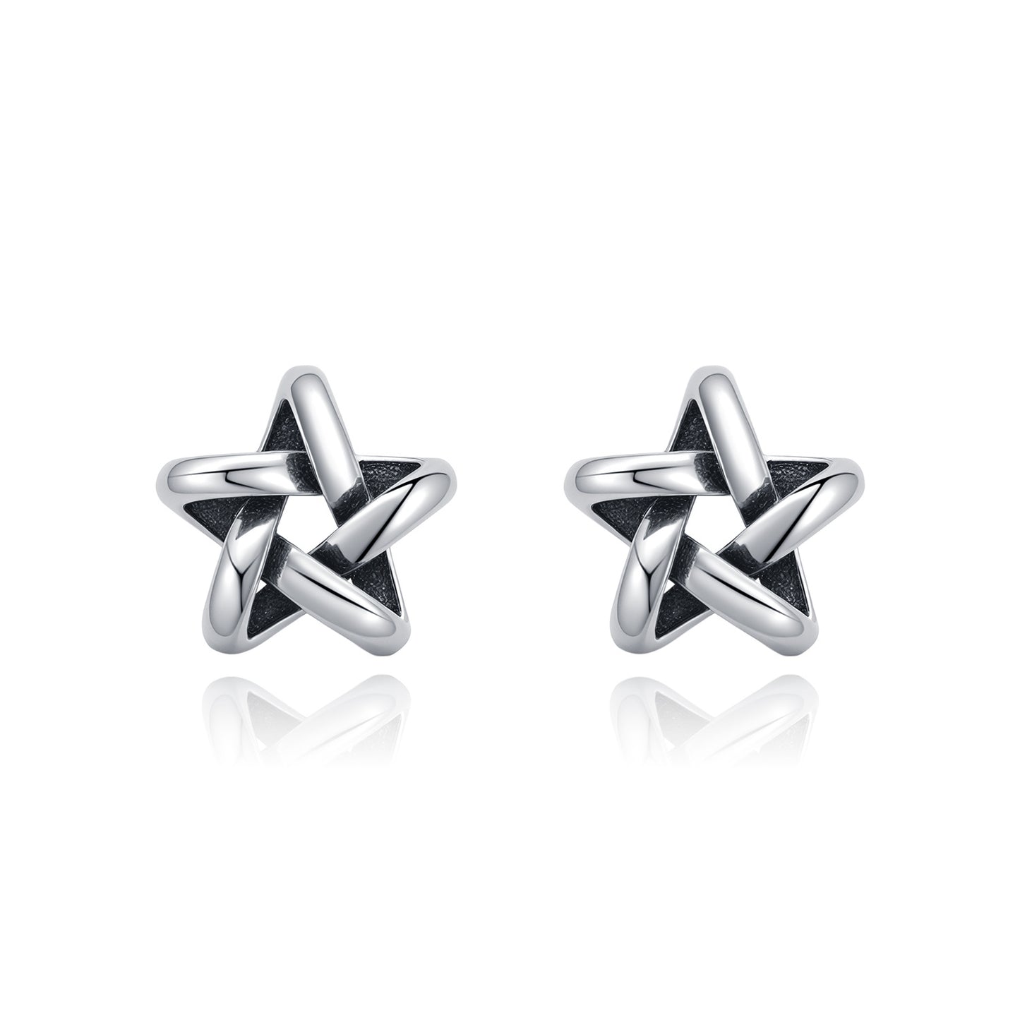 Planderful Everyday Genie Pentagram Earrings – Stylish Sterling Silver Design
