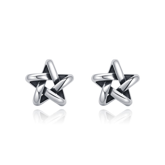 Planderful Everyday Genie Pentagram Earrings – Stylish Sterling Silver Design