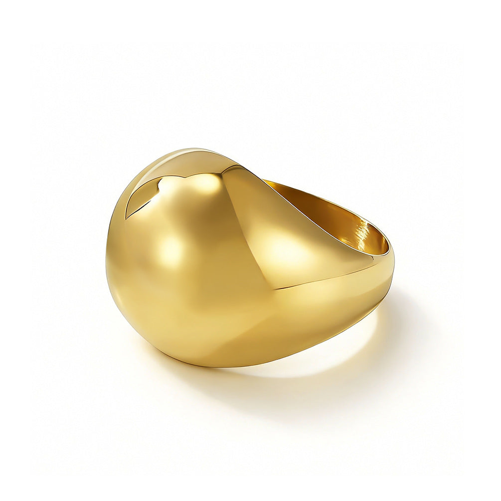 Stainless Steel Smooth Ring – Wide-Sided Solid