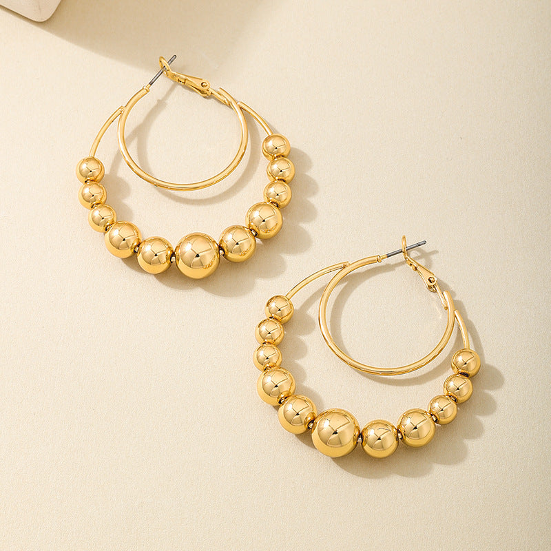 Planderful Vienna Verve Earrings – Fashionable Double Large Circle Design