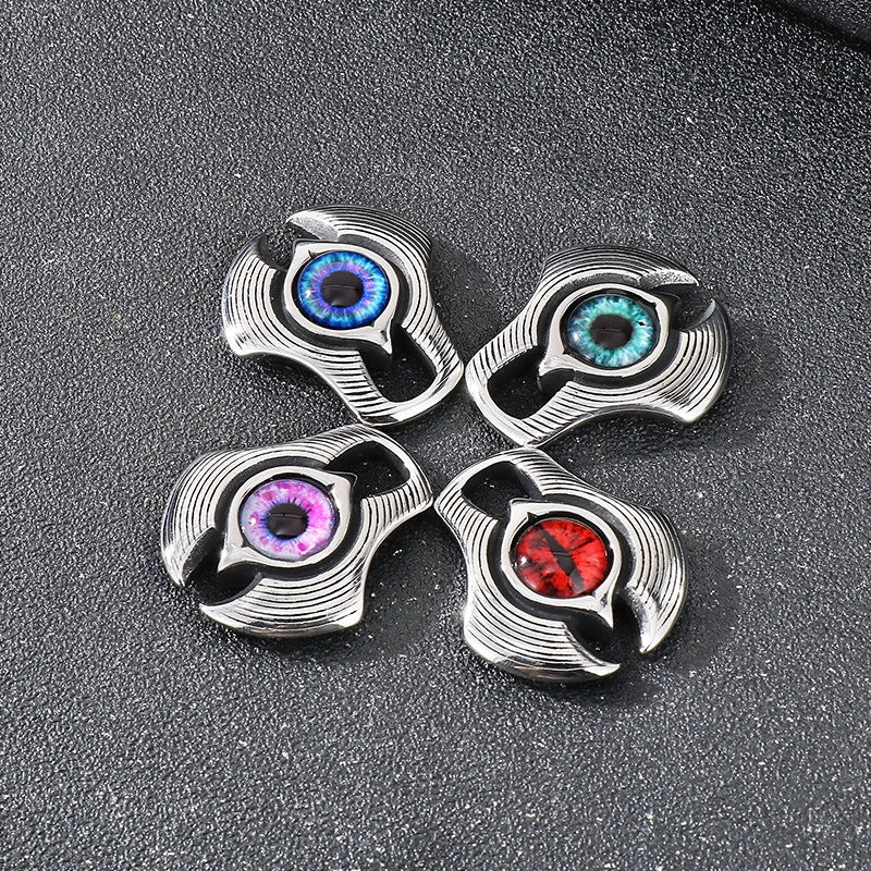 Planderful Bold Evil Eye Pendant For Men Titanium Steel