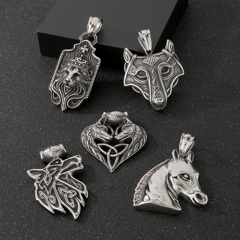 Planderful Norse Titanium Steel Viking Pendant for Men