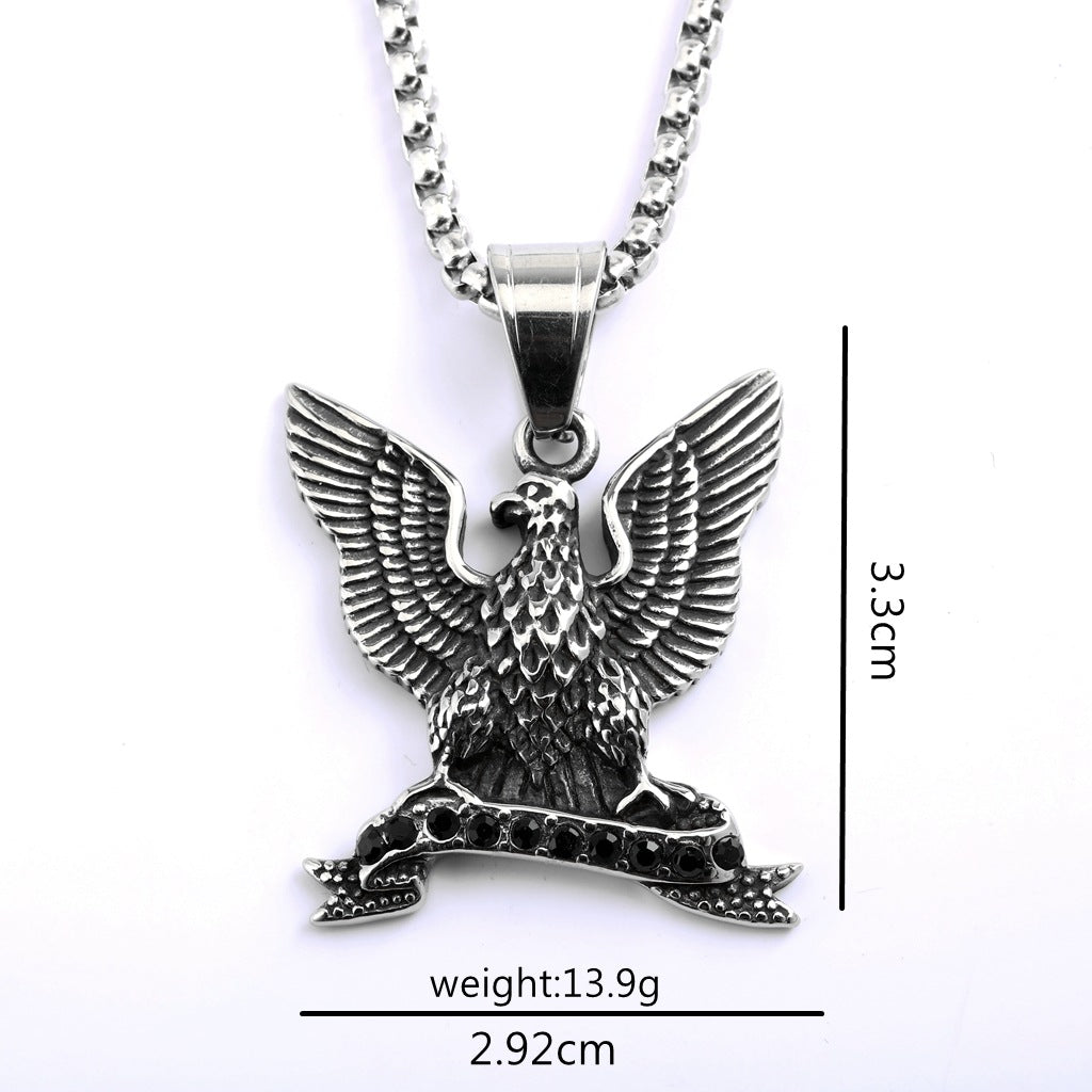 Vintage Stainless Steel Pendant Necklace