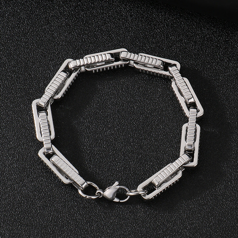 Planderful Collection Locomotive Steel Bracelet Premium Men