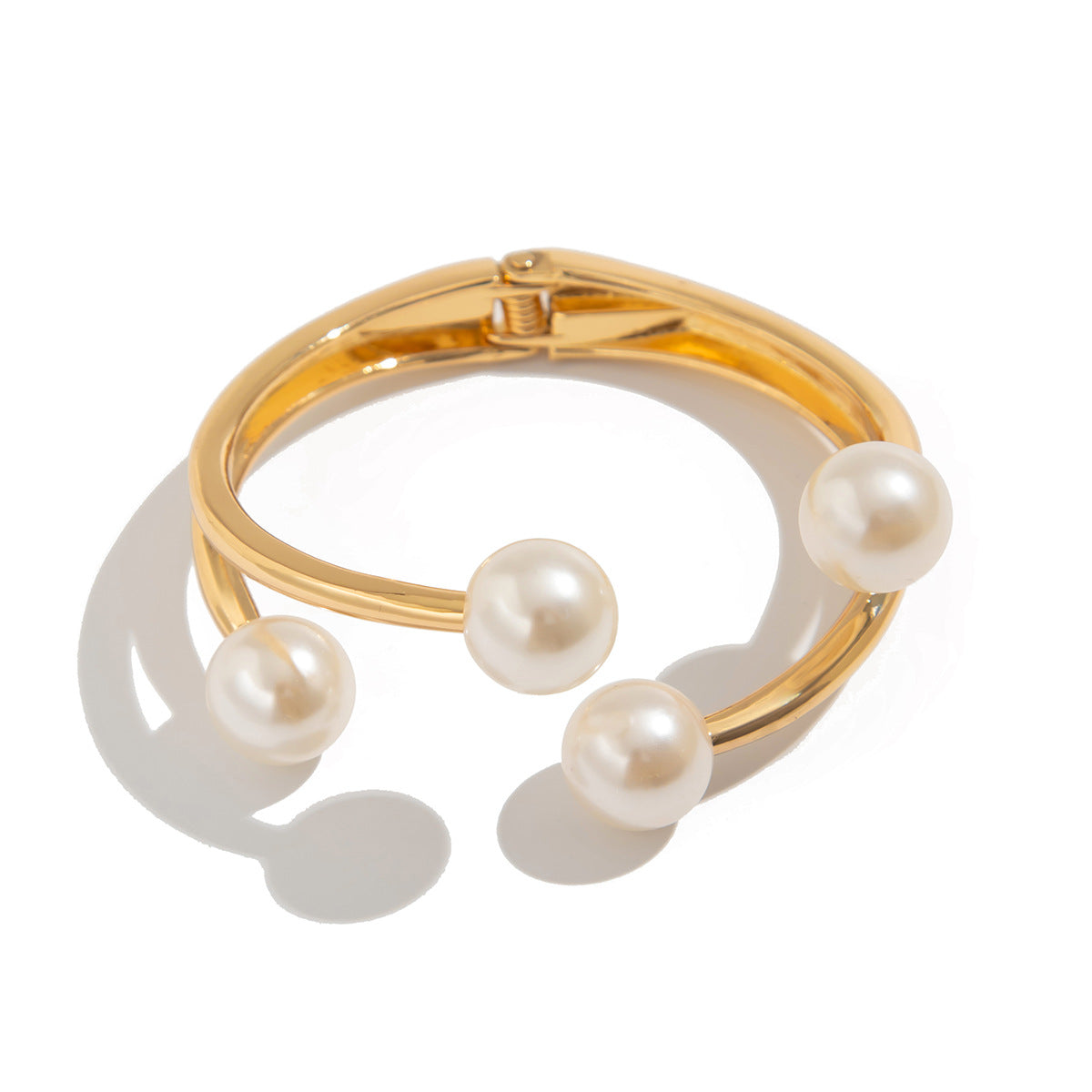 Planderful Imitation Pearl Bracelet Vienna Verve Open Cuff For Women Elegant Retro French Style