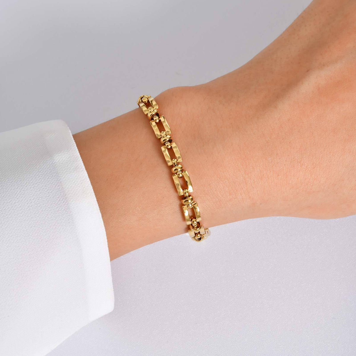 Trendy Shape Handmade Chain Stainless Steel Bracelet Unisex