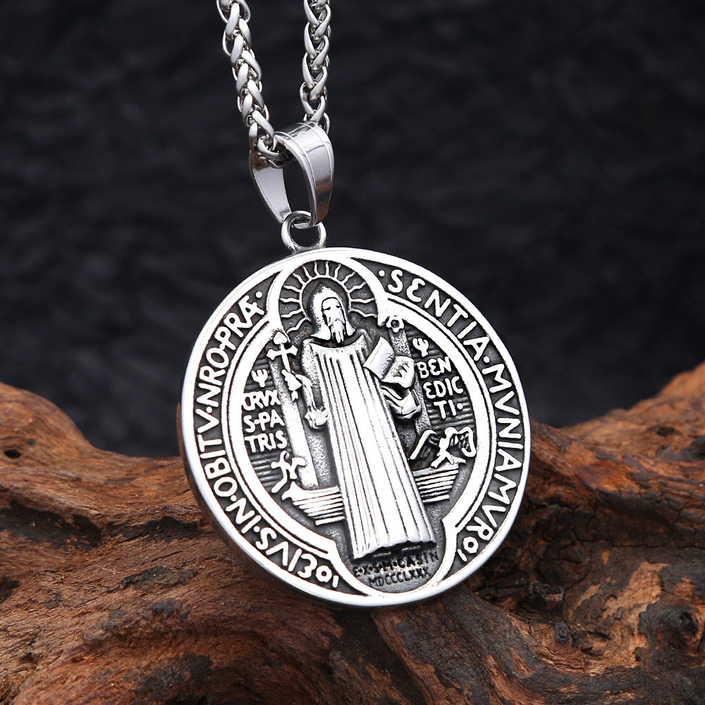 Cross Benedict'S Stainless Steel Men's Pendant Necklace