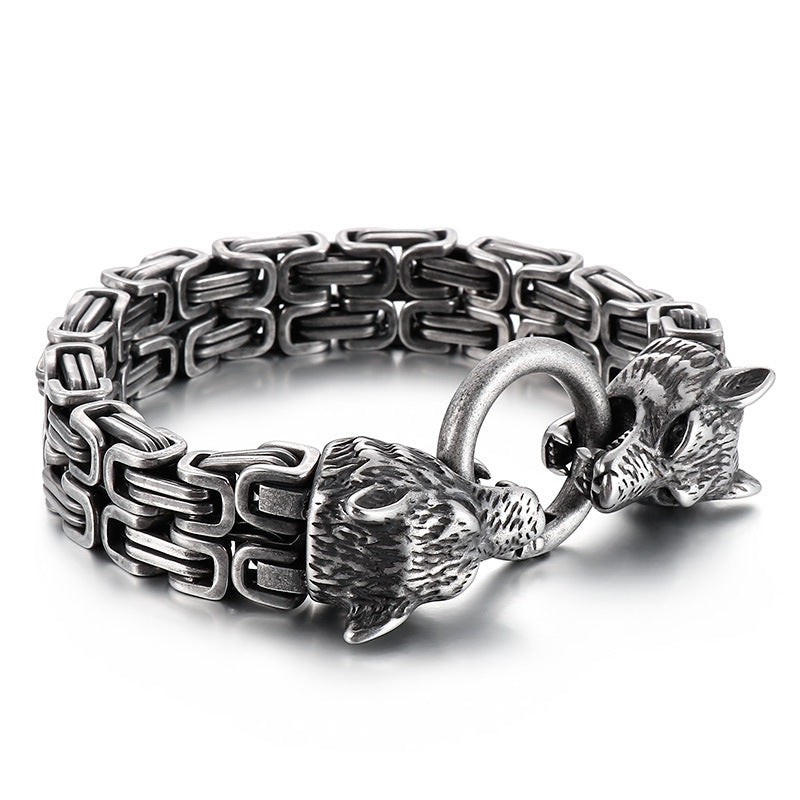 Double-Layer Emperor Chain – Trends Vacuum Electroplated Titanium Bracelet