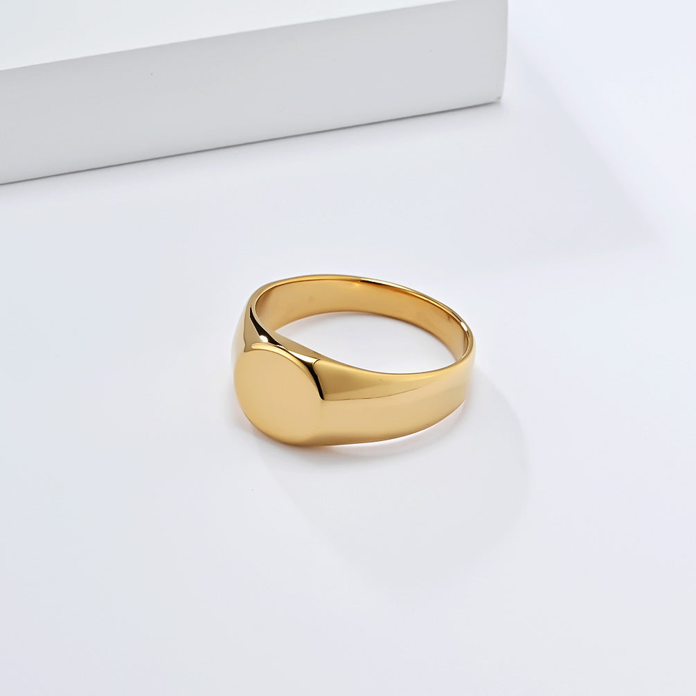 Cold And Smooth Titanium Steel Ring For Men And Women