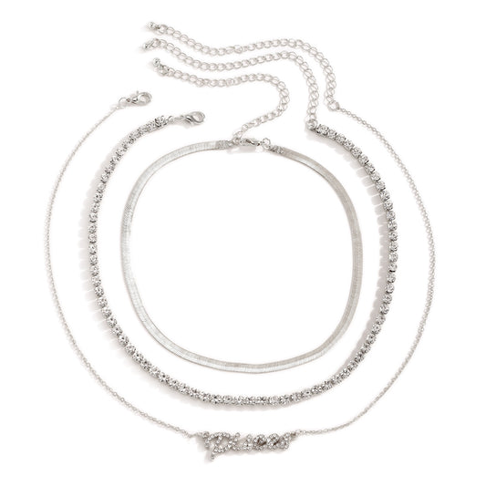 Planderful Vienna Verve Personalized Letter Zircon Necklace For Women Elegant Snake Chain Statement