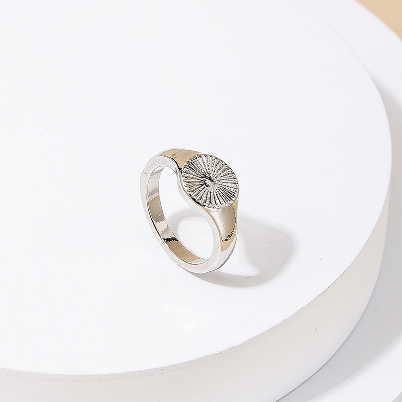 Heart Textured Metal Ring Set from Vienna Verve Collection