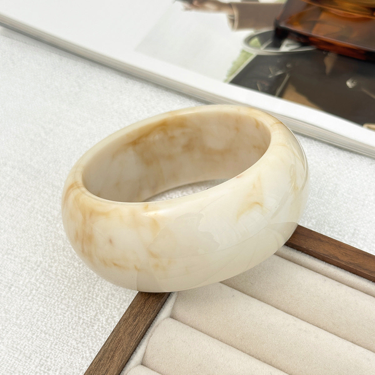 Retro Geometric Tire Bracelet Bracelet Exaggerated Irregular Special-Shaped Smudged Bracelet