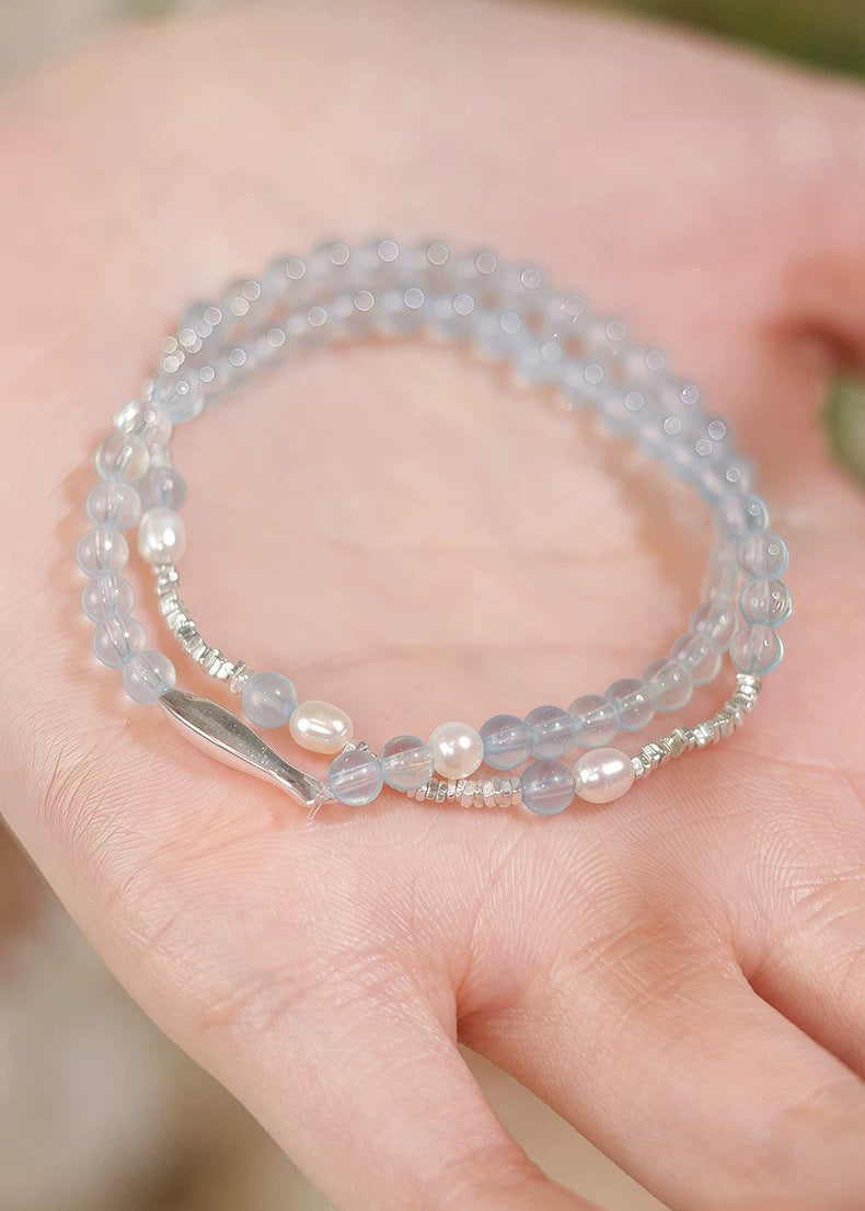 Freshwater Pearl Chalcedony Pearl Bracelet