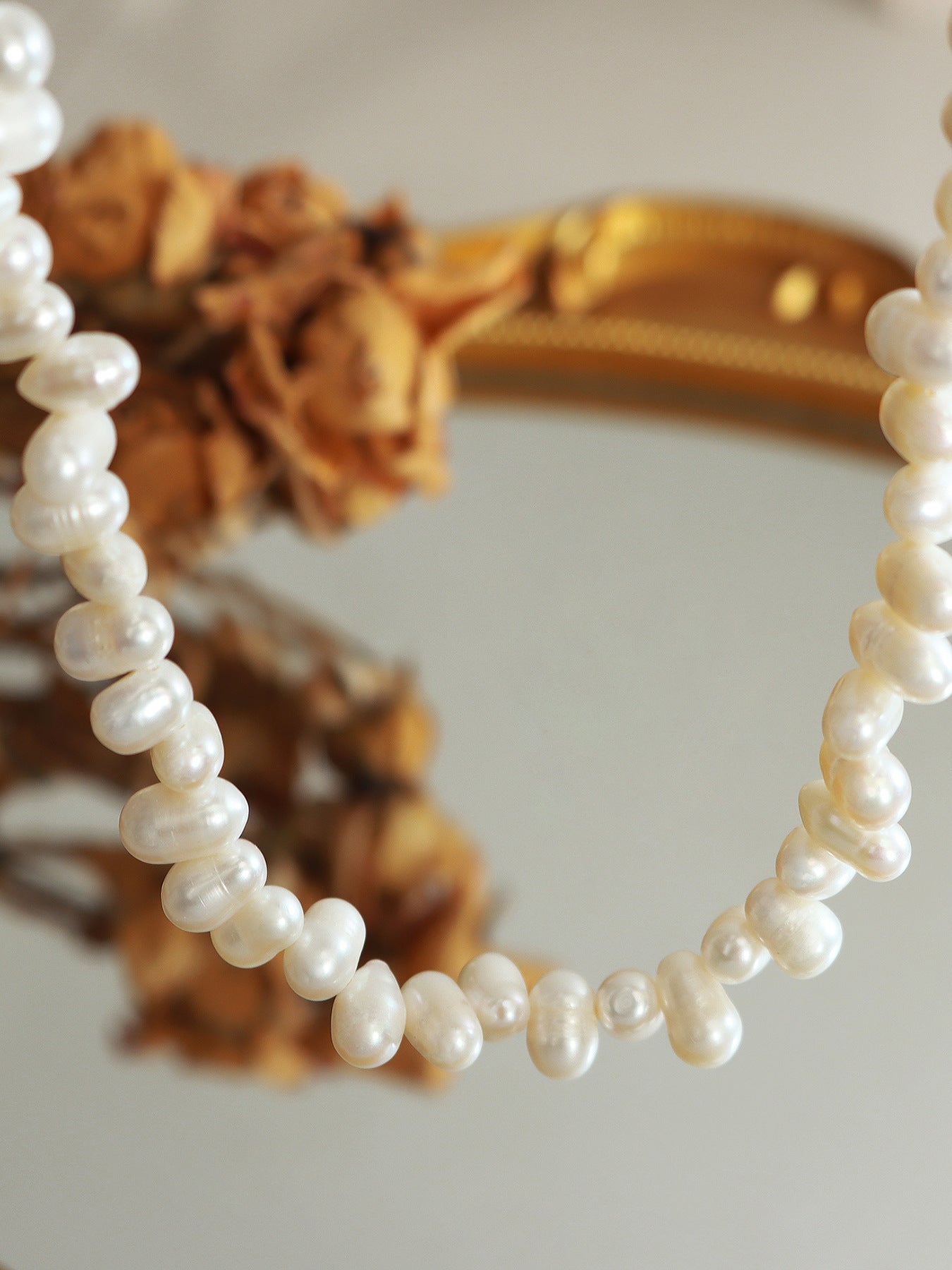 Planderful Baroque Pearl Necklace for Women Beaded Luxury