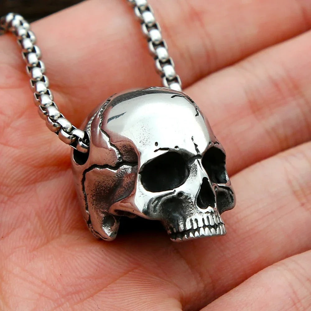 Punk Skull Stainless Steel Men's Pendant Necklace