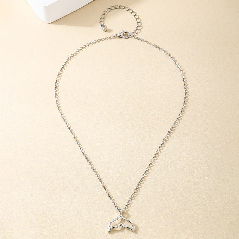 Planderful Vienna Verve Necklace – Stylish Metal Hollow Mermaid Tail Design