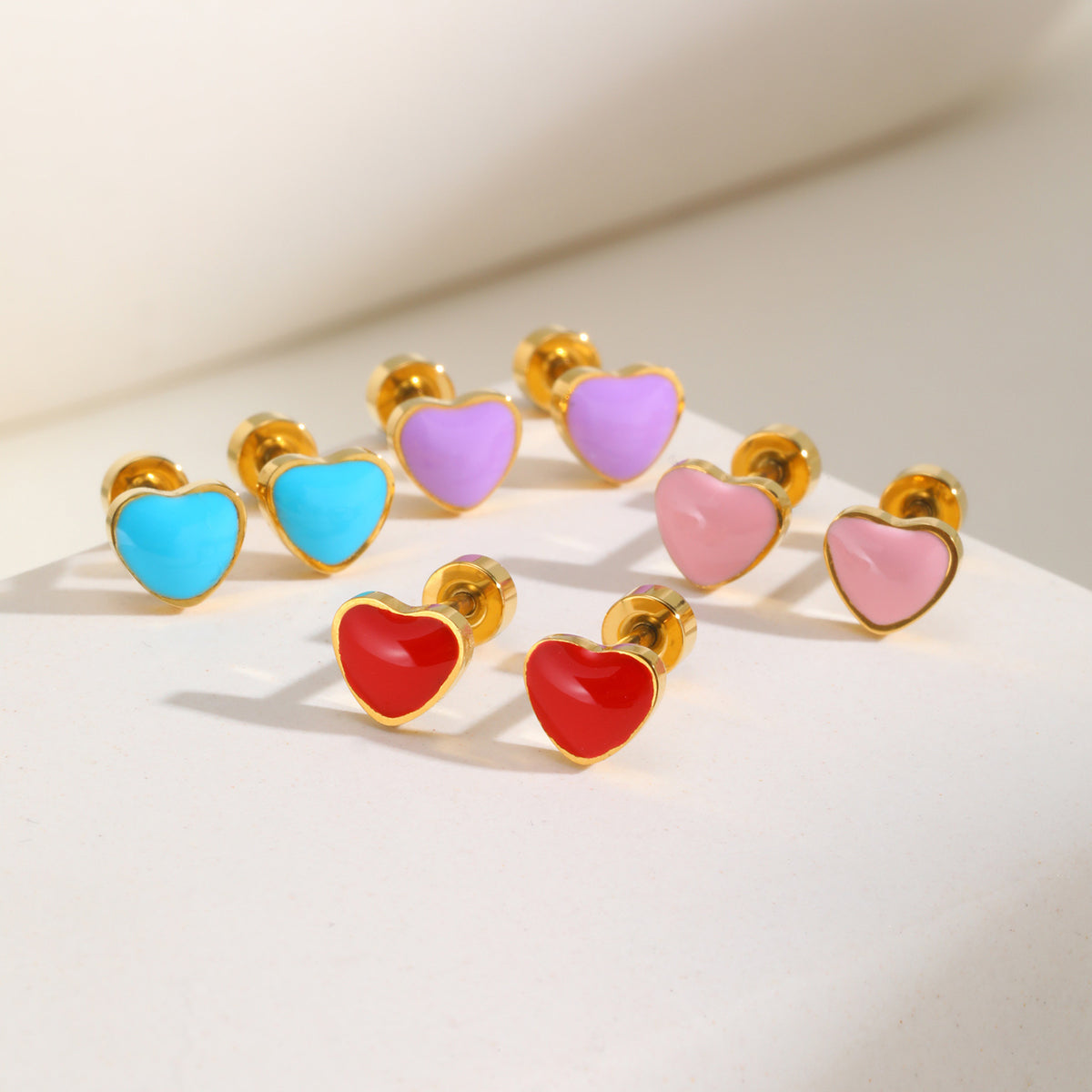Stainless Steel Heart Earrings
