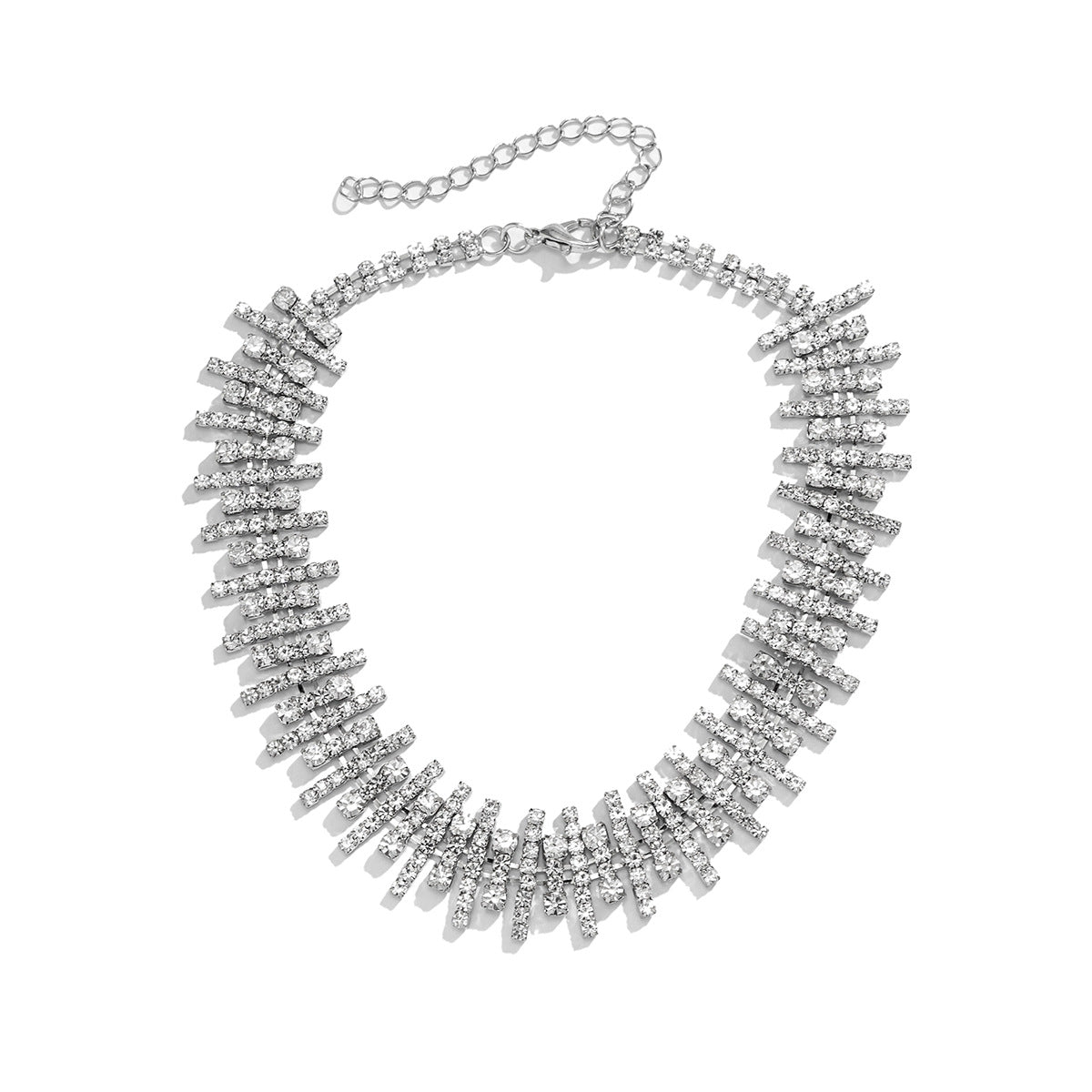 Europe and The United States Cross-border Jewelry Light Luxury Short Rhinestone Choker Necklace Retro Collar Female