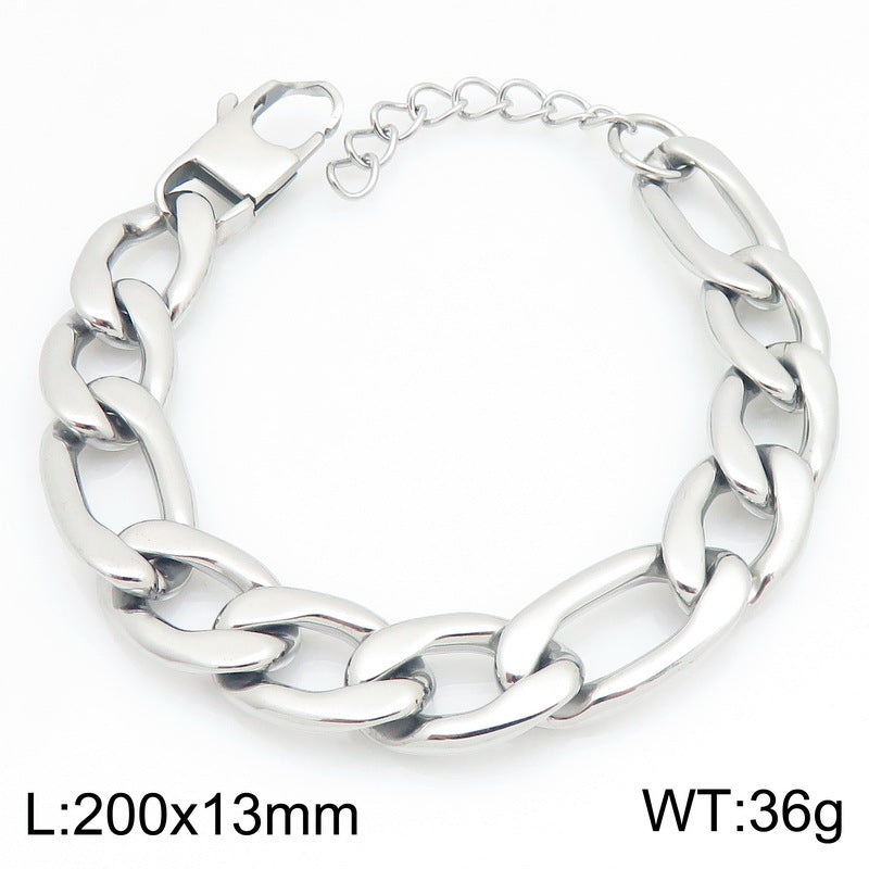 Figaro Titanium Steel Bracelet – Daily Unisex Neutral Wind Element Chain Nk Chain Bracelet