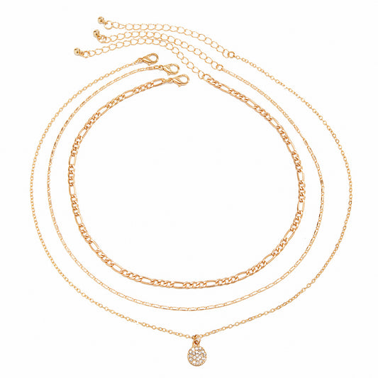 European and American Cross-border Classic Rhinestone Pendant Necklace with Imitation Pearls and Tassels